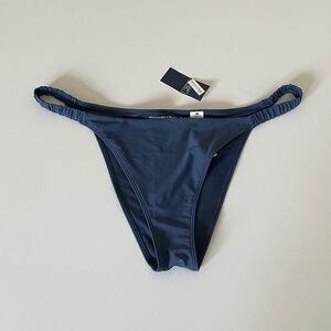 Abercrombie & Fitch Cheeky High Leg Bikini Bottom Blue